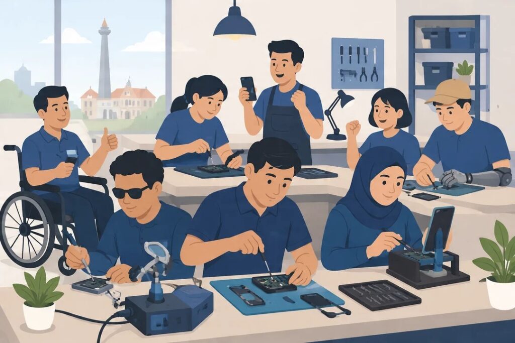 pelatihan teknisi HP disabilitas Semarang