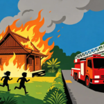 Rumah terbakar di Candisari
